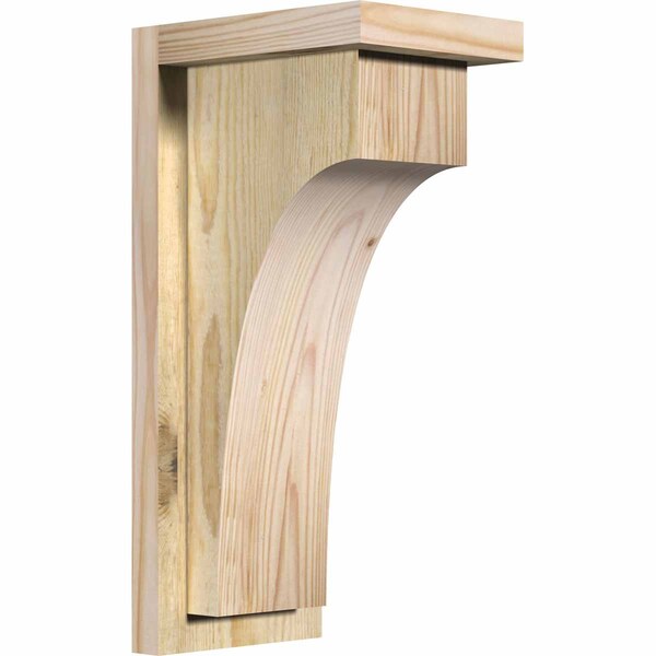 Ekena Millwork Huntington Rough Sawn Corbel w/Backplate, Douglas Fir, 6"W x 8"D x 16"H COR06X08X16HUN01RDF - main